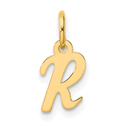 14K Small Script Letter R Initial Charm