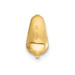 14k Polished CZ Domed Teardrop Chain Slide Pendant - Image 3