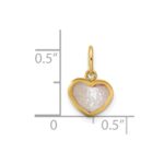 14K Polished Mother of Pearl Heart Pendant - Image 4