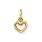 14K Polished Open Heart Pendant - Image 3