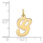 14KY Script Letter G Initial Charm - Image 4