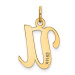 14KY Script Letter U Initial Charm - Image 3