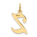 14KY Script Letter Z Initial Charm - Image 3