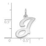 14KW White Gold Script Letter J Initial Charm - Image 3