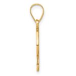 14KY Script Letter D Initial Pendant with Diamond - Image 2