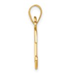 14KY Script Letter K Initial Pendant with Diamond - Image 2