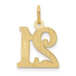 14k Diamond-cut 21 Pendant - Image 3