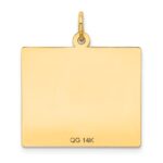 14k Wednesday the First Day Engravable Calendar Pendant - Image 3