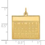 14k Thursday the First Day Engravable Calendar Pendant - Image 4