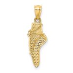 14K and White Rhodium Ballet Shoe Pendant - Image 3