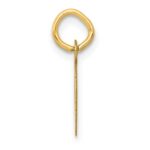 14k Small Slanted Block Letter D Initial Charm - Image 2