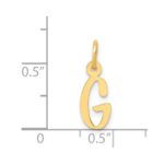 14k Small Slanted Block Letter G Initial Charm - Image 3