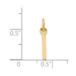 14k Small Slanted Block Letter I Initial Charm - Image 3