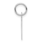 14K White Gold Small Slanted Block Letter N Initial Charm - Image 2