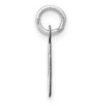 14K White Gold Small Slanted Block Letter O Initial Charm - Image 2