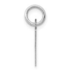 14K White Gold Small Slanted Block Letter V Initial Charm - Image 2