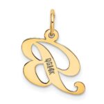 14K Small Fancy Script Letter B Initial Charm - Image 3