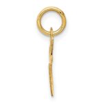 14K Small Fancy Script Letter E Initial Charm - Image 2