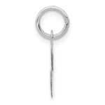 14k White Gold Small Fancy Script Letter C Initial Charm - Image 2