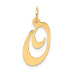 14K Medium Fancy Script Letter O Initial Charm