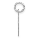 14k White Gold Medium Fancy Script Letter D Initial Charm - Image 2