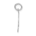 14K White Gold Medium Fancy Script Letter F Initial Charm - Image 2