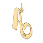 14k Large Fancy Script Letter A Initial Charm - Image 3