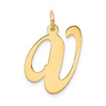 14k Large Fancy Script Letter V Initial Charm