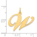 14k Large Fancy Script Letter W Initial Charm - Image 3