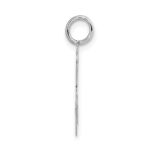 14k White Gold Large Fancy Script Letter R Initial Charm - Image 2