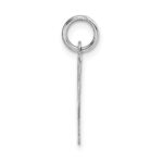 14k White Gold Large Fancy Script Letter W Initial Charm - Image 2