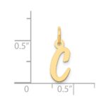 14k Small Script Letter C Initial Charm - Image 4