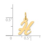 14k Small Script Letter H Initial Charm - Image 4
