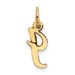 14k Small Script Letter I Initial Charm - Image 3