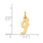 14k Small Script Letter I Initial Charm - Image 4