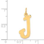 14k Small Script Letter J Initial Charm - Image 4