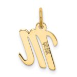 14k Small Script Letter M Initial Charm - Image 3