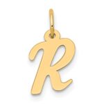 14k Small Script Letter R Initial Charm