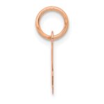 14k Rose Gold Small Script Letter A Initial Charm - Image 2