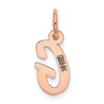 14k Rose Gold Small Script Letter G Initial Charm - Image 3