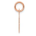 14k Rose Gold Small Script Letter O Initial Charm - Image 2