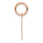 14k Rose Gold Small Script Letter R Initial Charm - Image 2