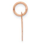 14k Rose Gold Small Script Letter W Initial Charm - Image 2