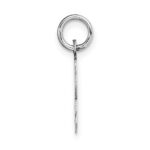 14k White Gold Small Script Letter L Initial Charm - Image 2