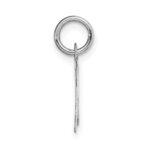 14k White Gold Small Script Letter N Initial Charm - Image 2