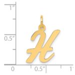 14k Medium Script Letter H Initial Charm - Image 4