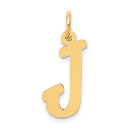 14k Medium Script Letter J Initial Charm