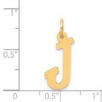 14k Medium Script Letter J Initial Charm - Image 4