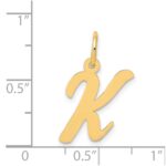 14k Medium Script Letter K Initial Charm - Image 4
