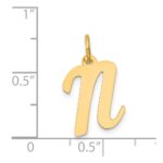 14k Medium Script Letter N Initial Charm - Image 4